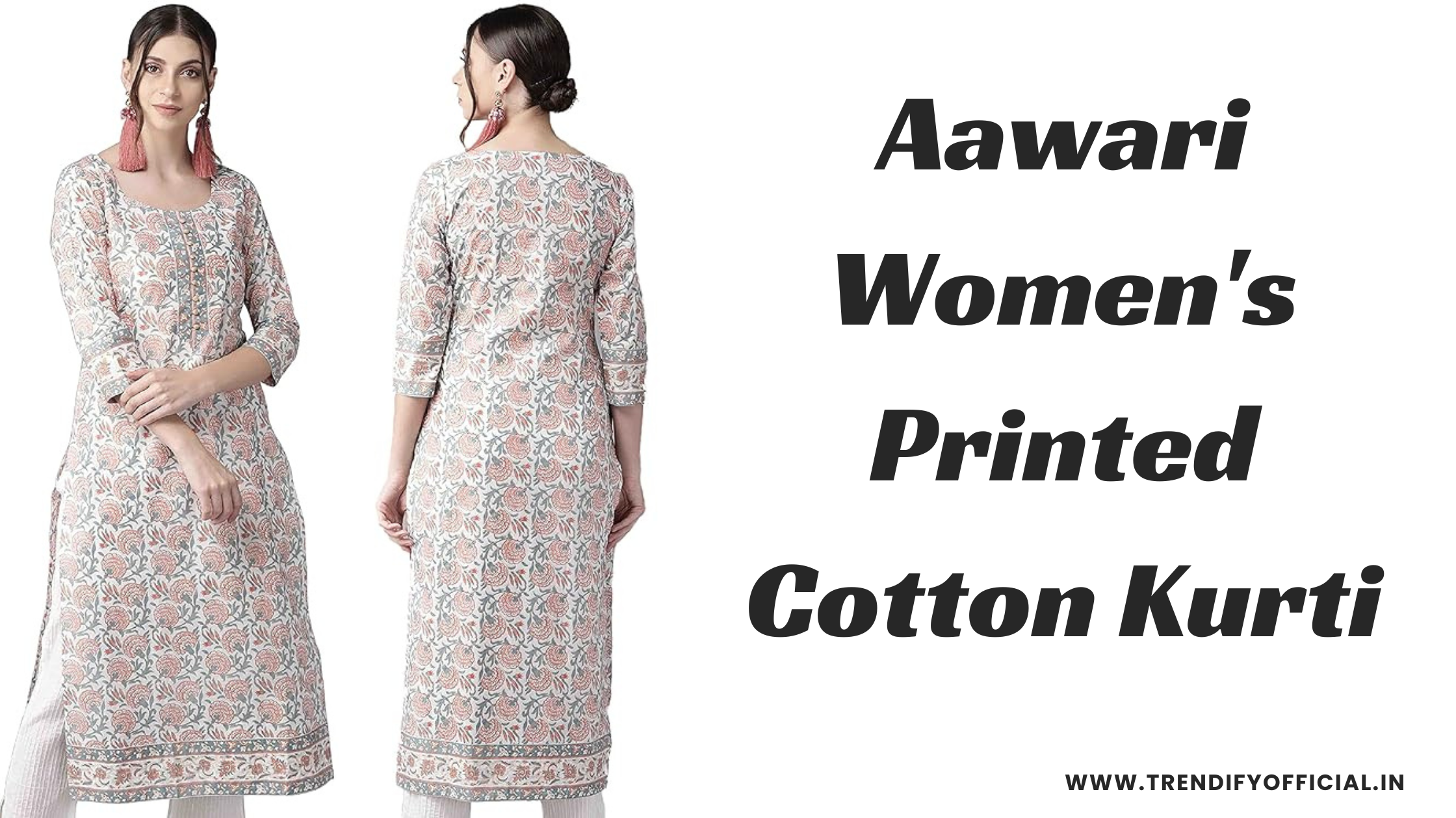 Aawari Women's Printed Cotton Kurti