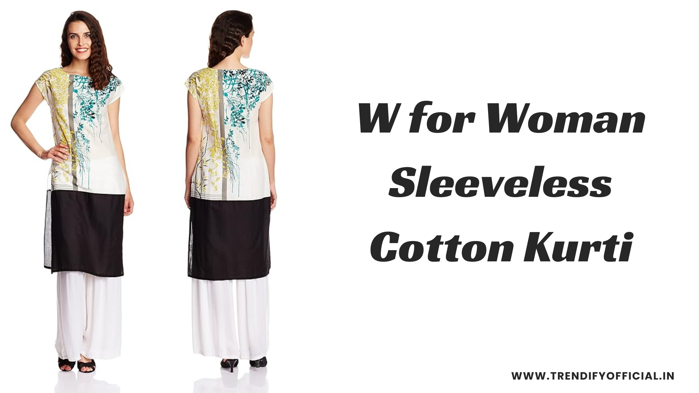 W for Woman Sleeveless Cotton Kurti