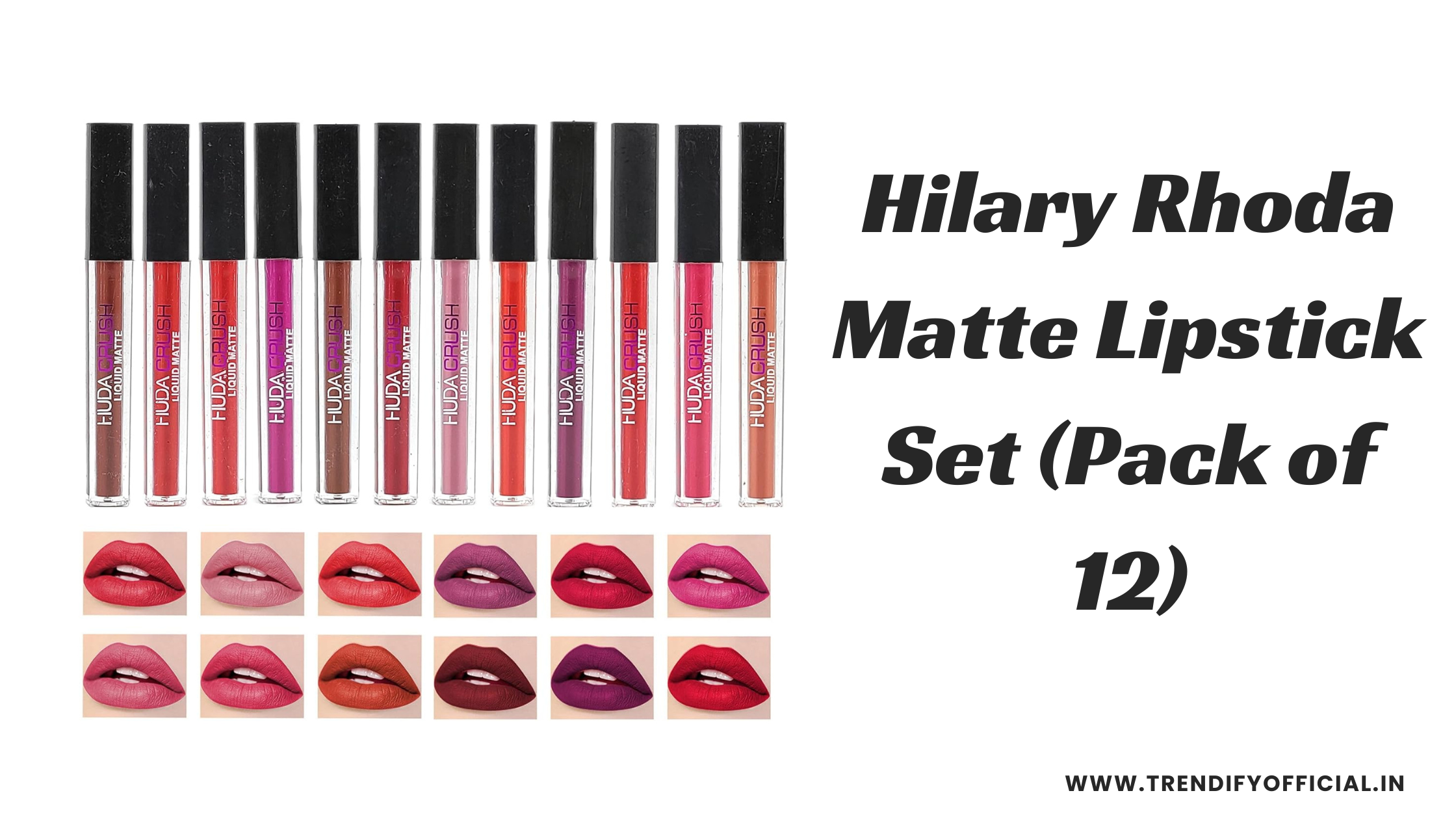 Hilary Rhoda Matte Lipstick Set (Pack of 12)